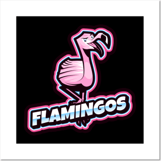 Flamingos Logo with No Background Posters and Art